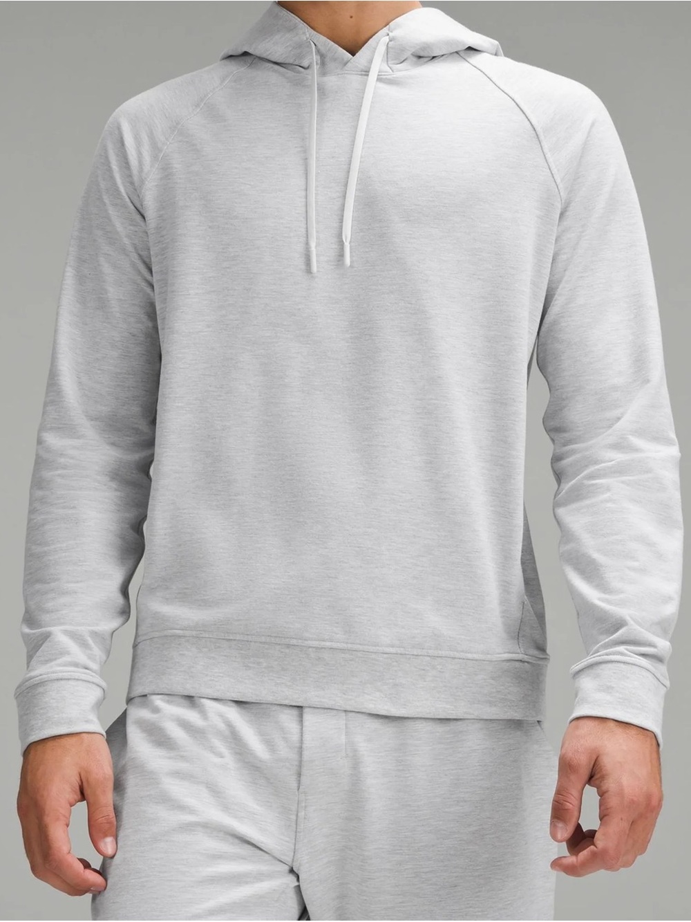 Lululemon City Sweat Pullover Hoodie Heathered Ultra Light Grey Size XL NWOT